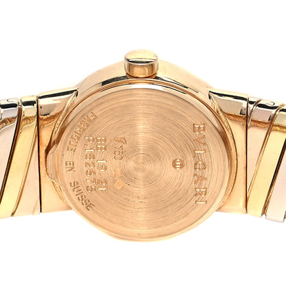 Bulgari 18K Rose Yellow White Gold 19mm Tubogas Quartz Watch Black 4 of 4
