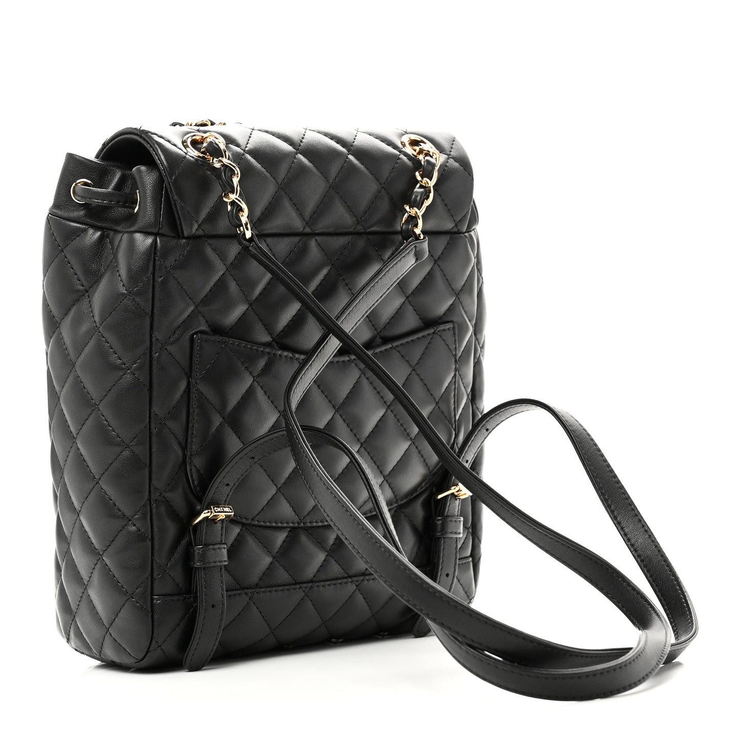 Lambskin Quilted Small Urban Spirit Backpack Black