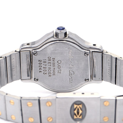 Cartier Stainless Steel 18K Yellow Gold 25mm Santos Octagon Quartz Watch 4 of 4
