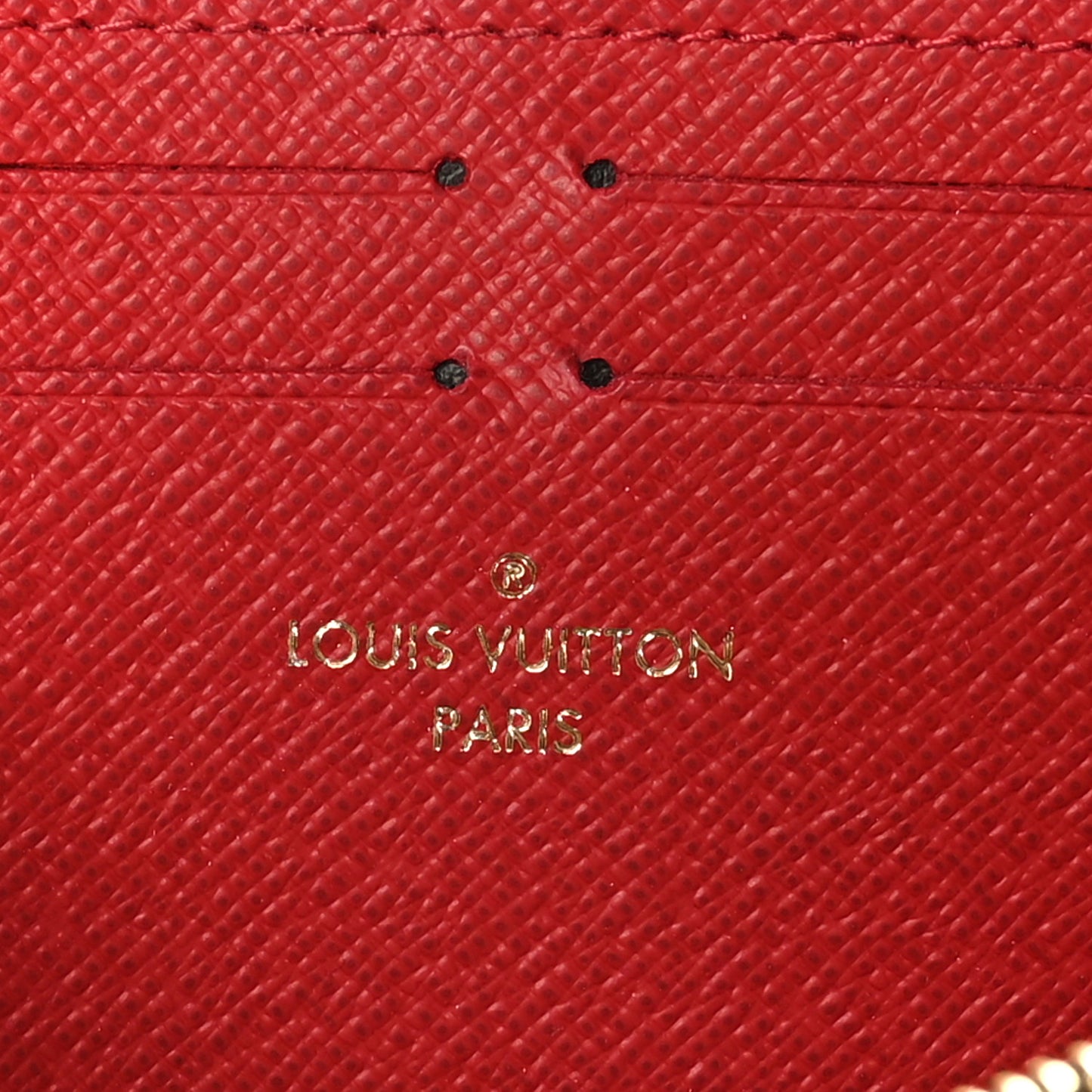 Damier Ebene Clemence Wallet Cherry