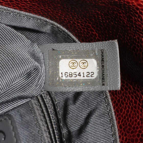 Grained Calfskin Quilted Maxi Elastic Flap Brown