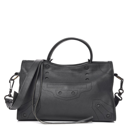 Balenciaga Veau Soyeux Perforated Blackout Hardware S City Gris Fossile 1 of 11