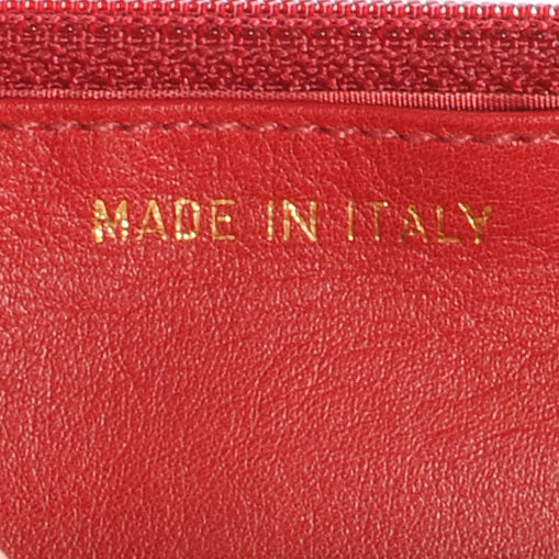 Caviar CC Flap Clutch Wallet Red