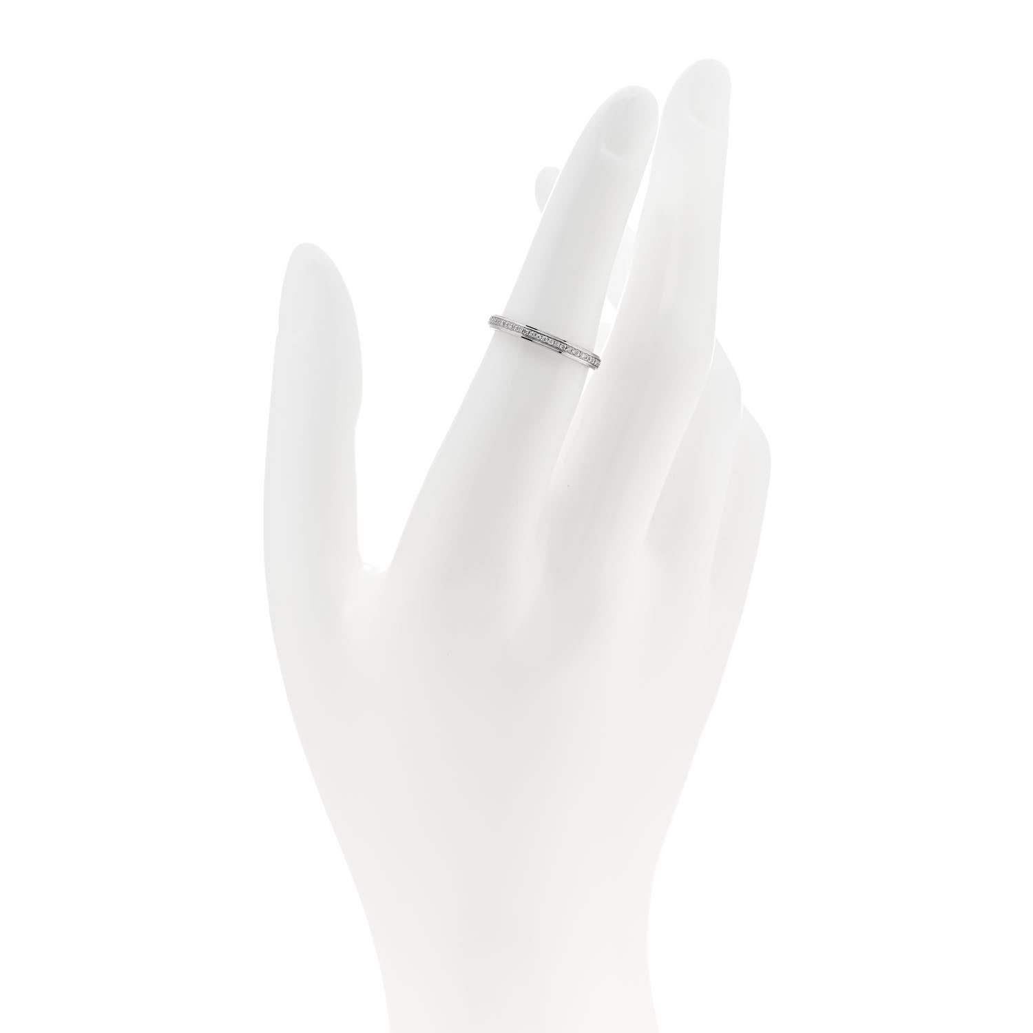 Cartier Platinum Diamond 2.3mm D'Amour Wedding Band Ring 51 5.75 2 of 5