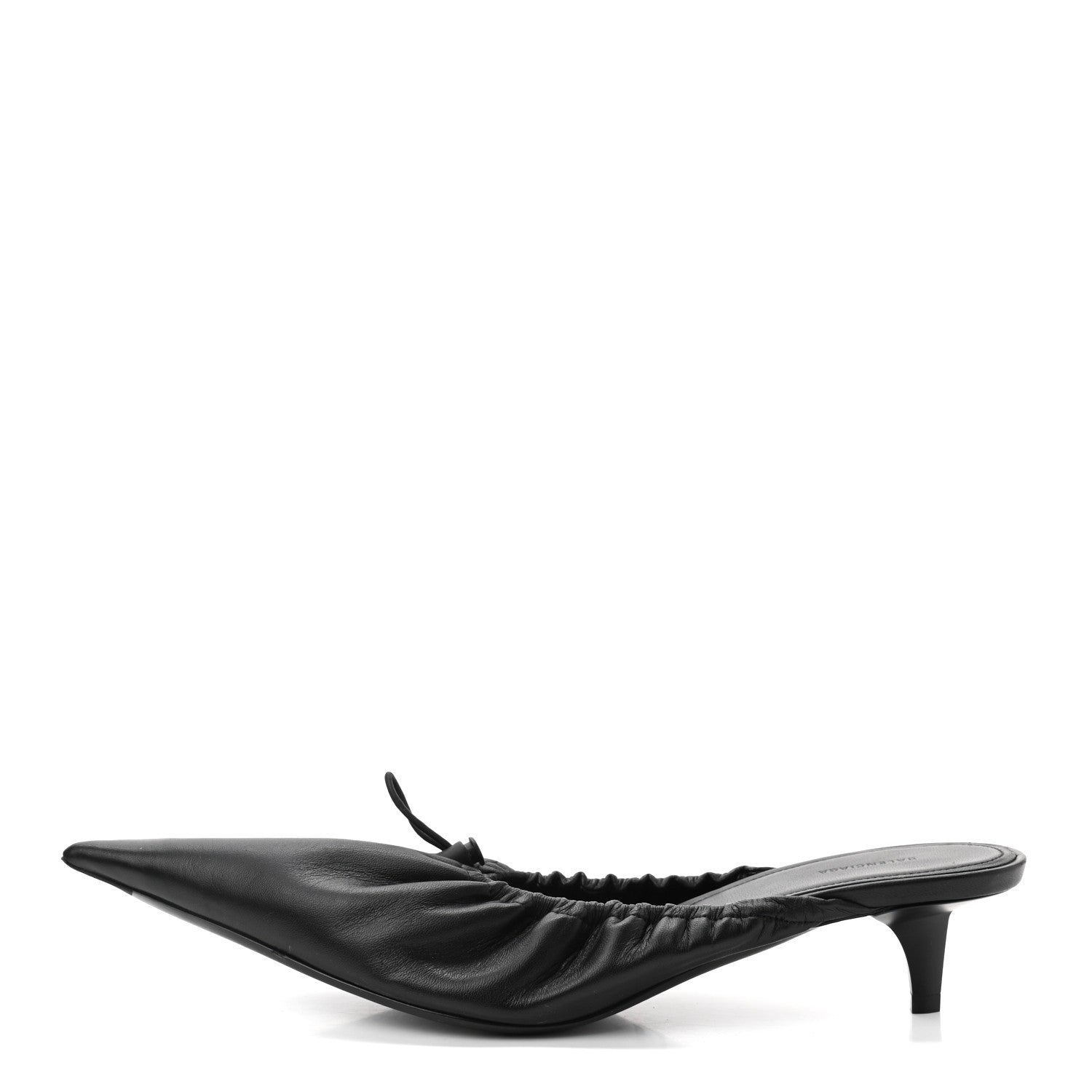 Balenciaga Smooth Nappa Pointed Toe Scrunch Knife 40mm Mules 40 Black 1 of 9