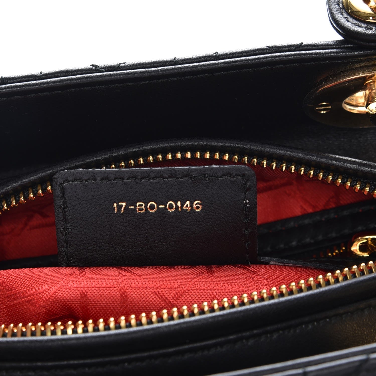 Christian Dior Lambskin Cannage Medium Lady Dior Black 8 of 8