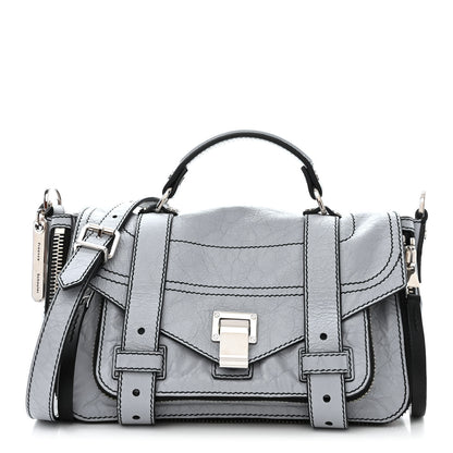 Proenza Schouler Paper Lambskin Tiny PS1 Plus Zip Satchel Dove Grey 1 of 11