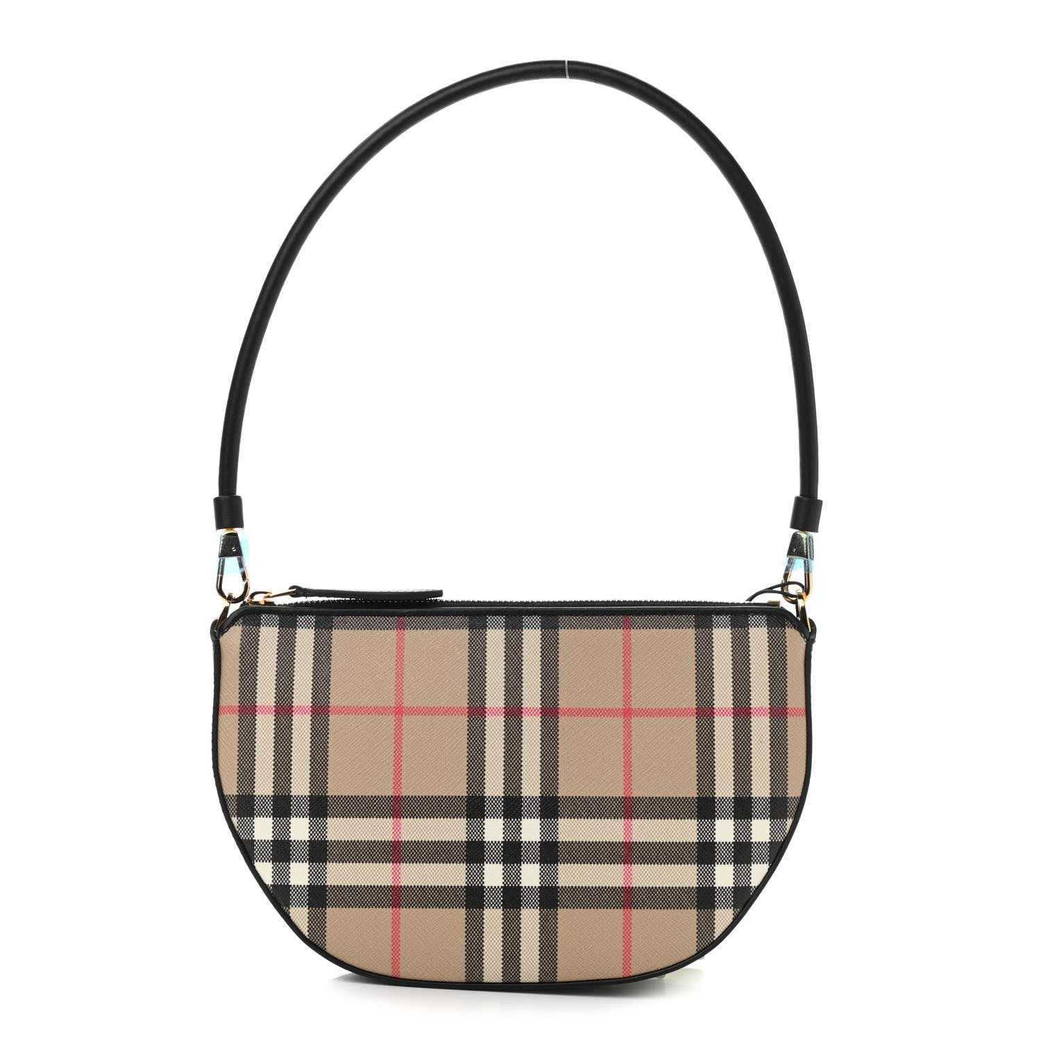Burberry Vintage Check Calfskin Olympia Slim Pouch Archive Beige 1 of 8