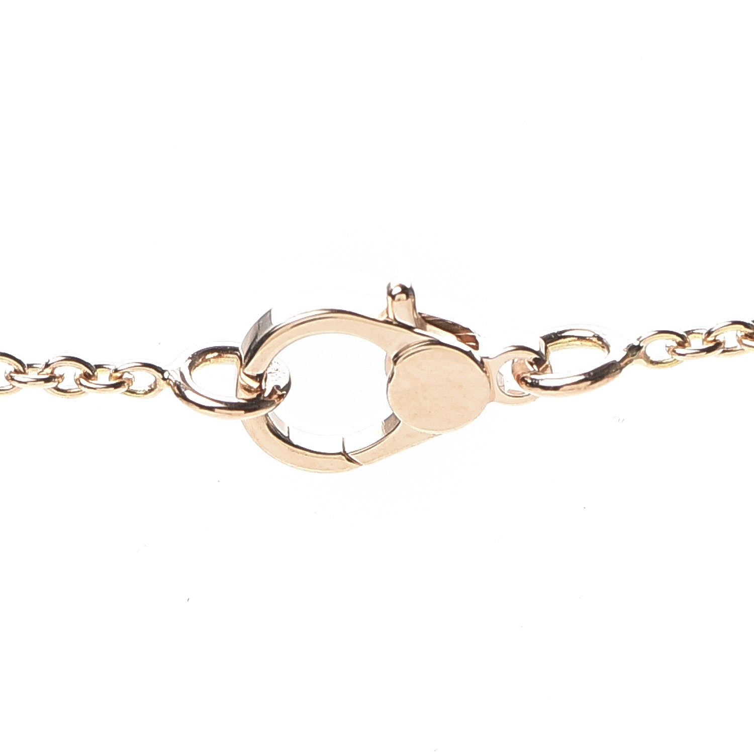 Hermes 18K Rose Gold Diamond Finesse Pendant Necklace 4 of 6