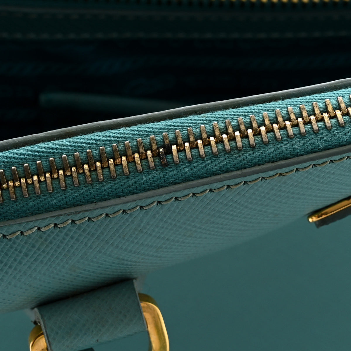 Prada Saffiano Medium Galleria Double Zip Tote Anice 15 of 16