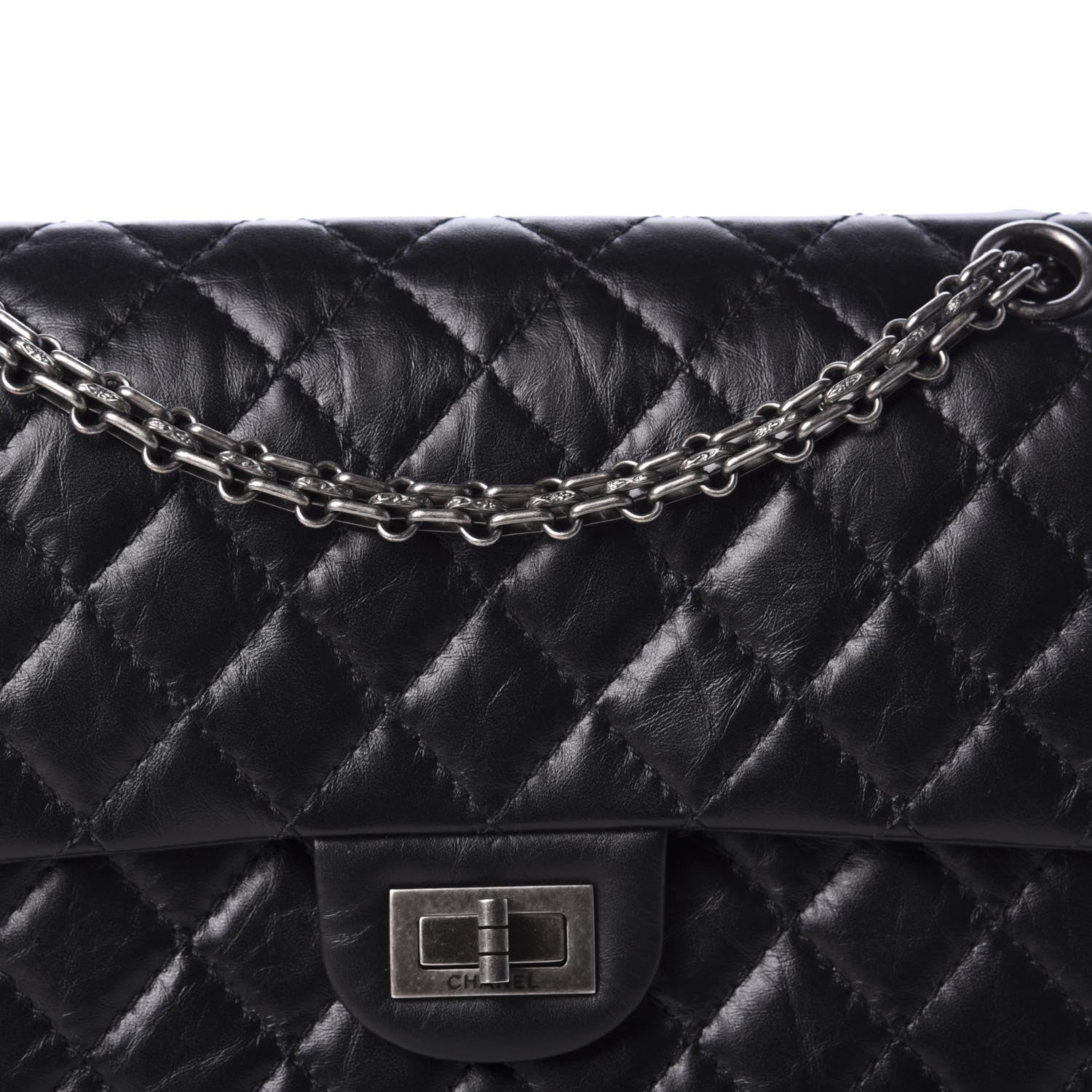 Chanel Aged Calfskin Quilted 2.55 Reissue 225 Flap Black 10 of 11