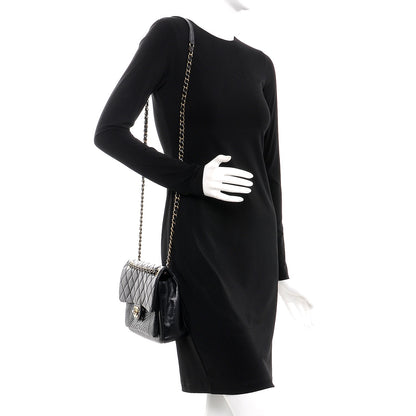 Chanel Calfskin Python Urban Mix Flap Black 2 of 12