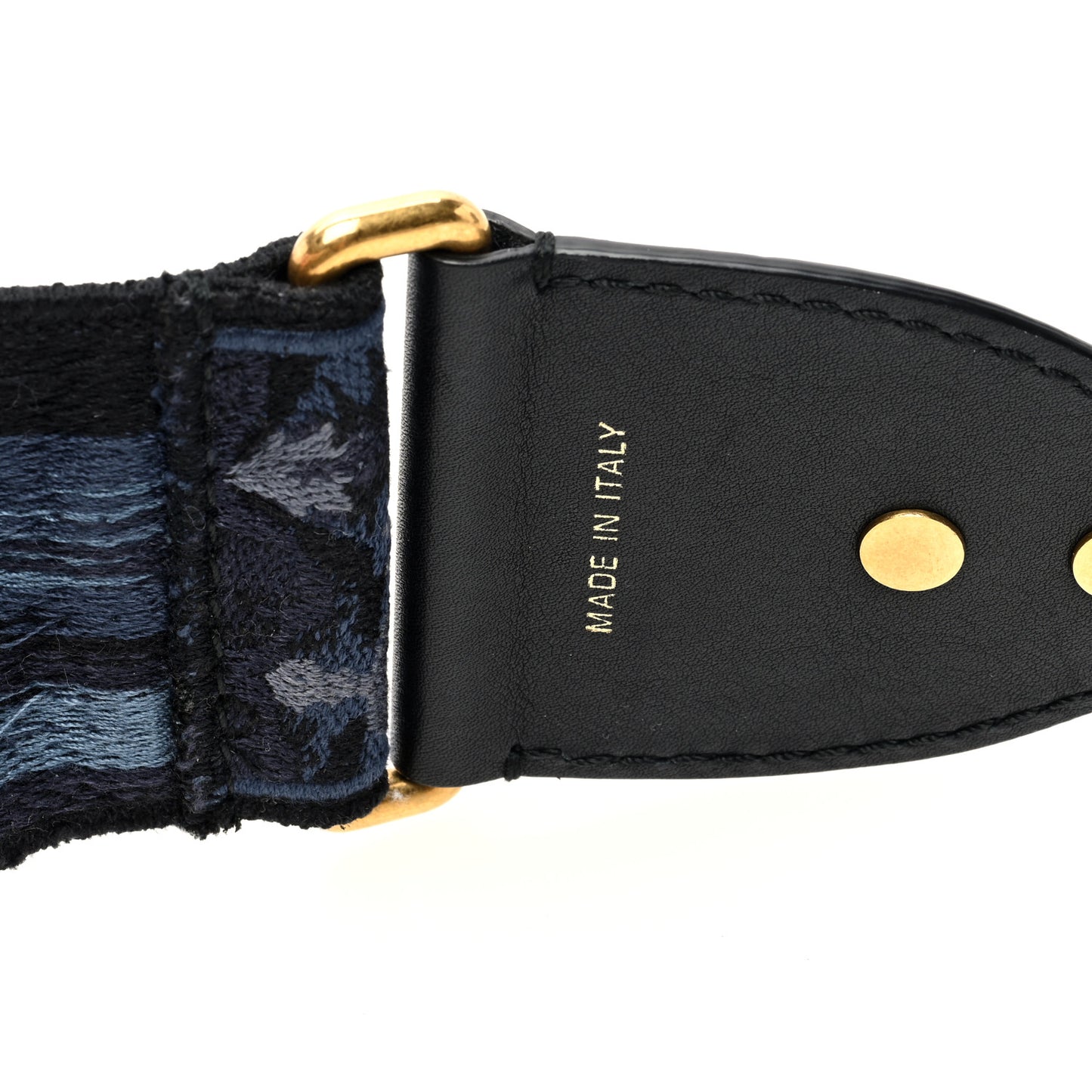 Canvas Embroidered Studded KaleiDiorscopic Adjustable Shoulder Strap Blue