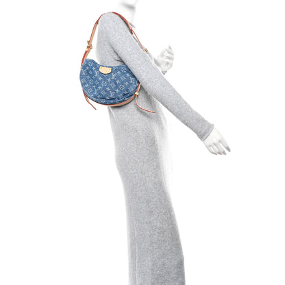 Louis Vuitton Monogram Denim Croissant MM Blue 2 of 11
