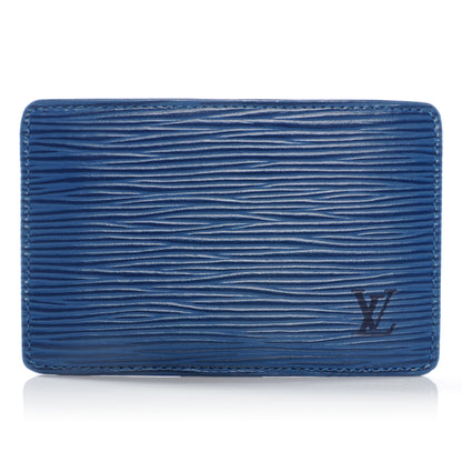 Louis Vuitton Epi Card Holder Blue 1 of 5