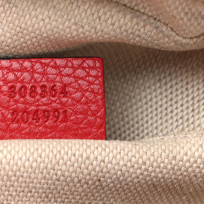 Gucci Pebbled Calfskin Small Soho Disco Bag Tabasco Red 7 of 9