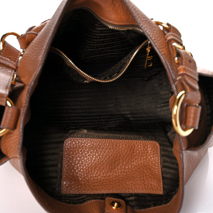 Prada Vitello Daino Side Pocket Hobo Cuoio 5 of 9