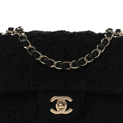 Chanel Tweed Quilted Mini Rectangular Flap Black 7 of 12