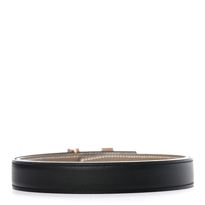 Hermes Swift Epsom 24mm Mini Constance H Belt 85 Black Etoupe 2 of 5