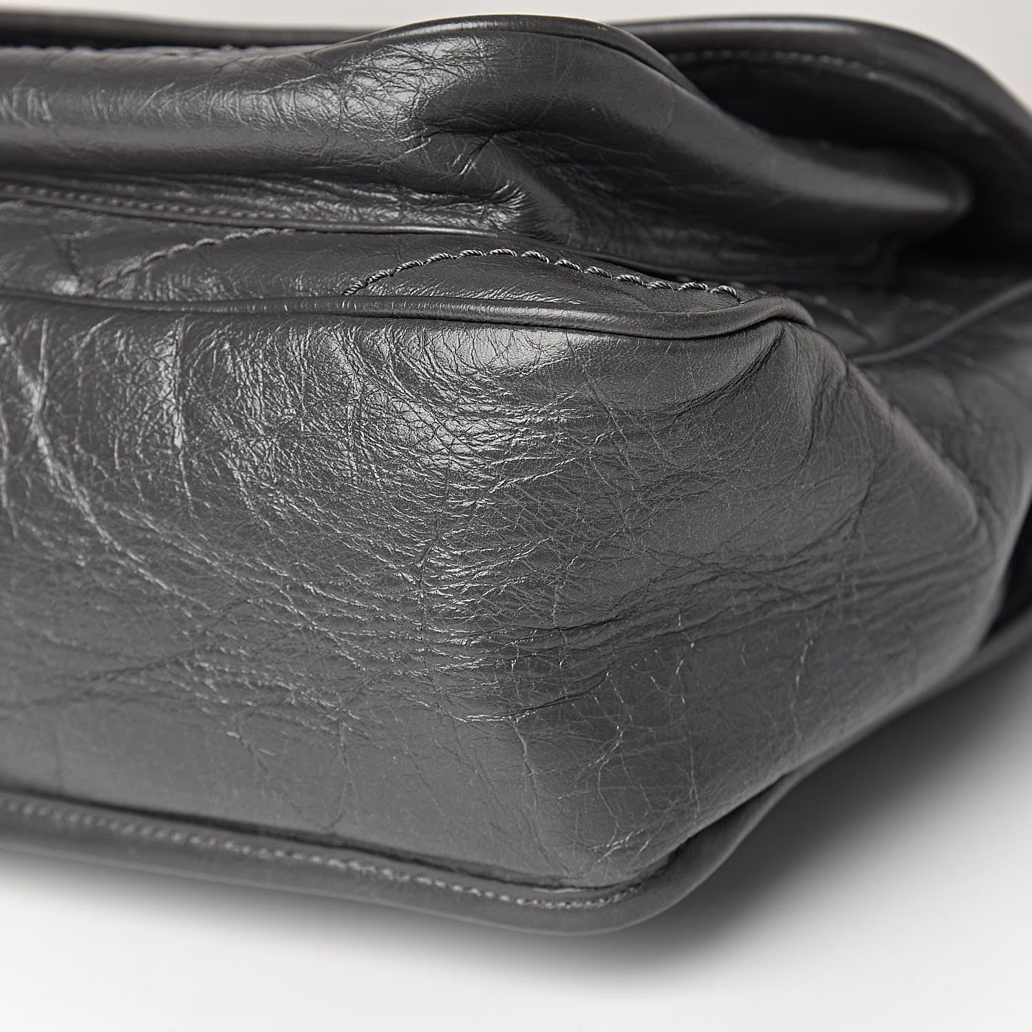 Saint Laurent Crinkled Calfskin Matelasse Monogram Medium Niki Chain Satchel Fog 10 of 10