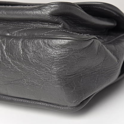 Saint Laurent Crinkled Calfskin Matelasse Monogram Medium Niki Chain Satchel Fog 10 of 10