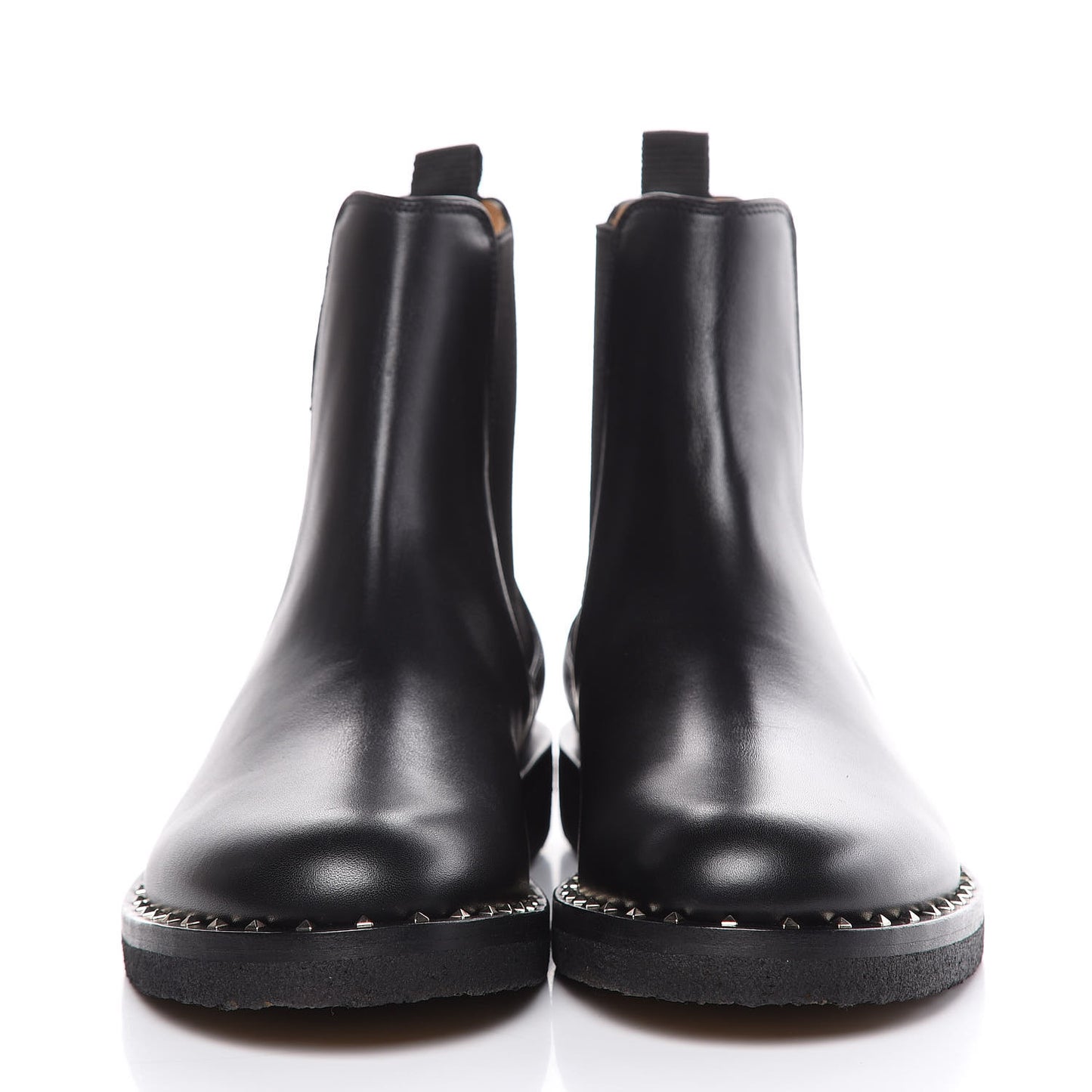 Calfskin Soul Rockstud Beatle Chelsea Ankle Boots 41 Black