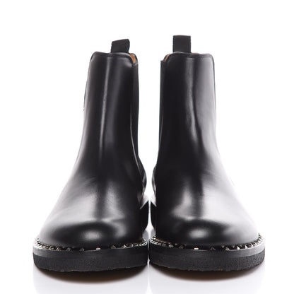 Valentino Garavani Calfskin Soul Rockstud Beatle Chelsea Ankle Boots 41 Black 2 of 11