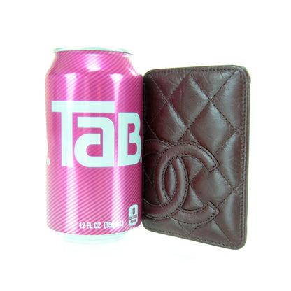 Chanel Leather Quilted Cambon Card Case Holder Bordeaux 2 of 6