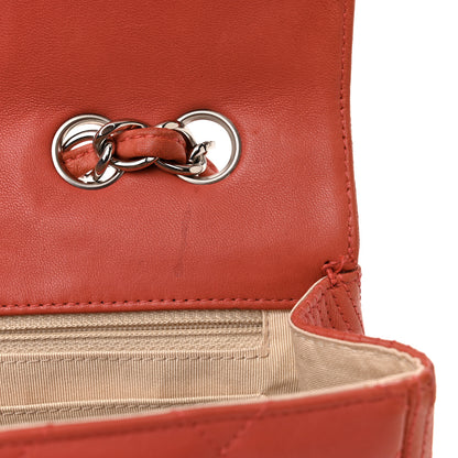 Chanel Lambskin Large Coco Rider Flap Coral 15 of 22