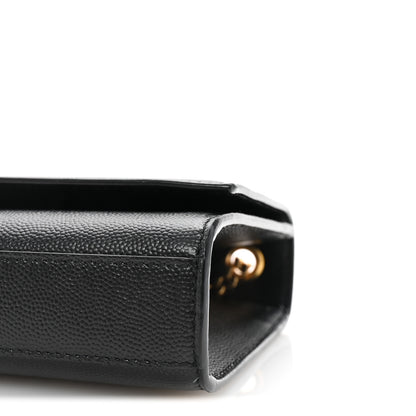 Saint Laurent Grain De Poudre Small Monogram Kate Satchel Black 9 of 9