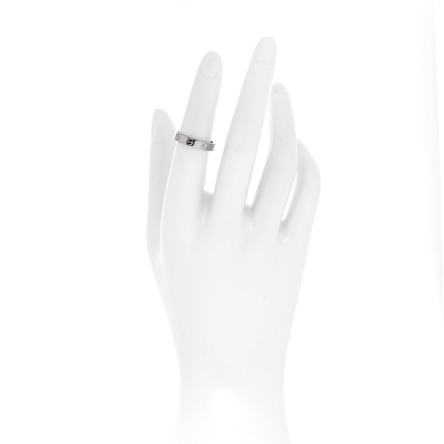 18K White Gold 3.5mm LOVE Wedding Band Ring 51 5.75
