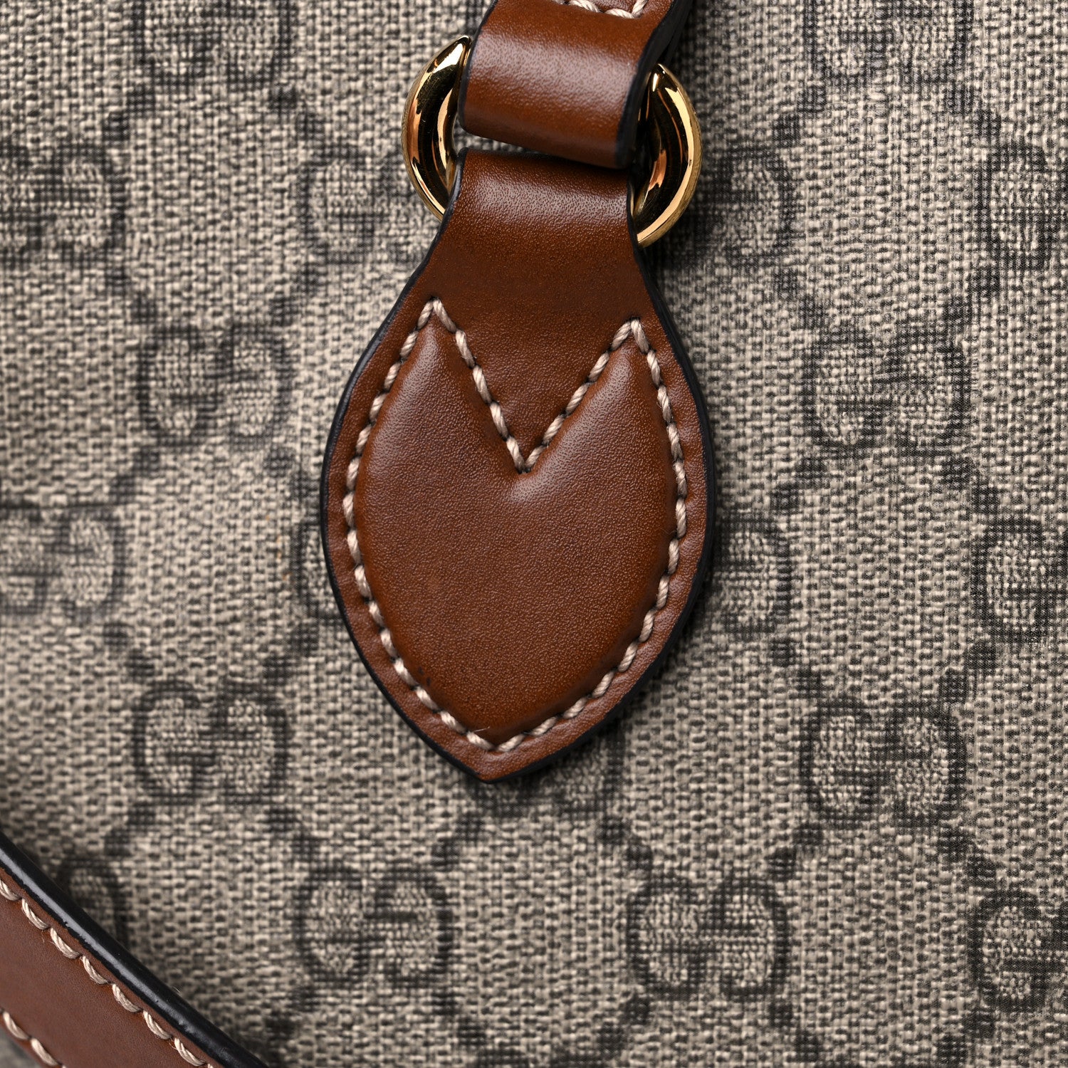 Gucci Soft GG Supreme Monogram Small Crossbody Tote Beige Cuir 13 of 15