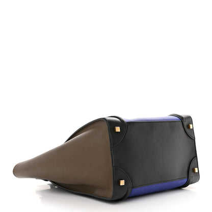 Celine Smooth Calfskin Mini Tri-Color Luggage Indigo 4 of 13