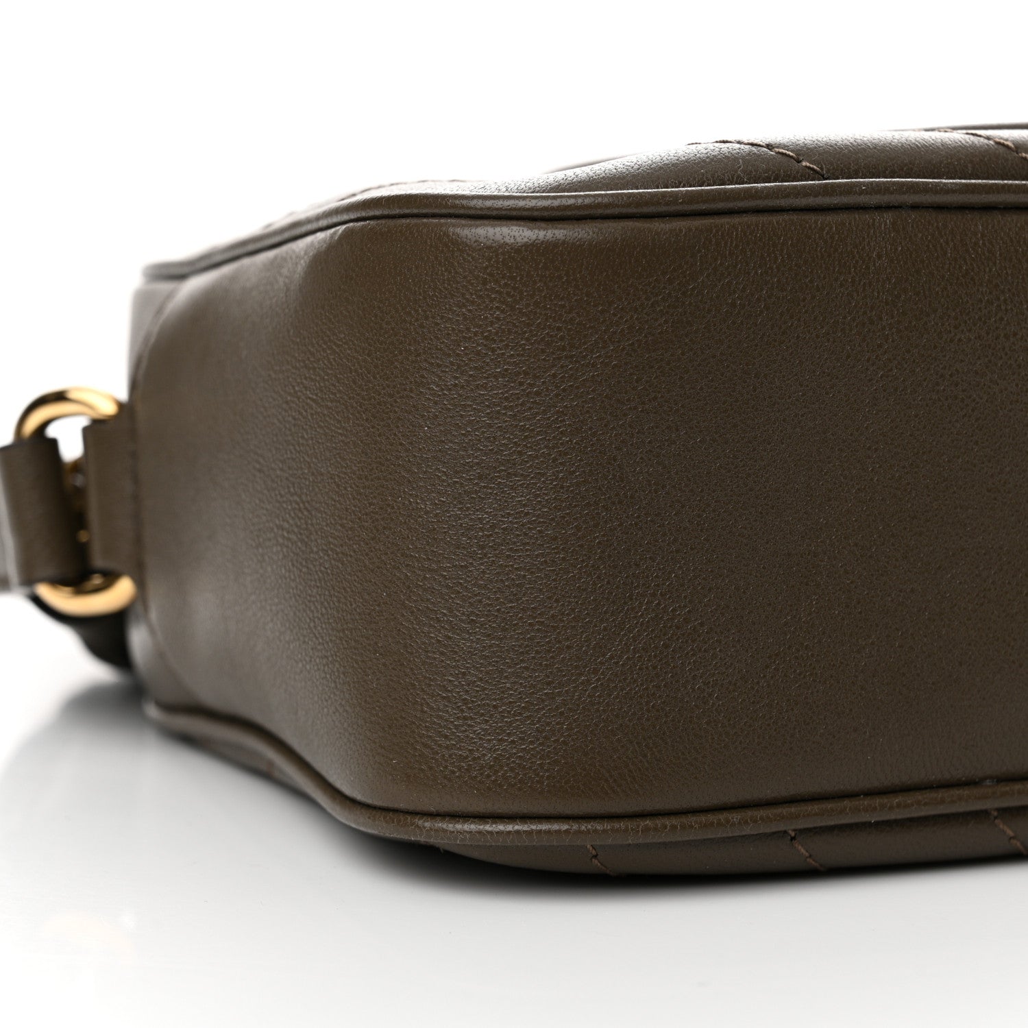 Gucci Sakai Be Green Calfskin Diagonal Stitched Small Blondie Shoulder Bag Craclet Brown 8 of 11