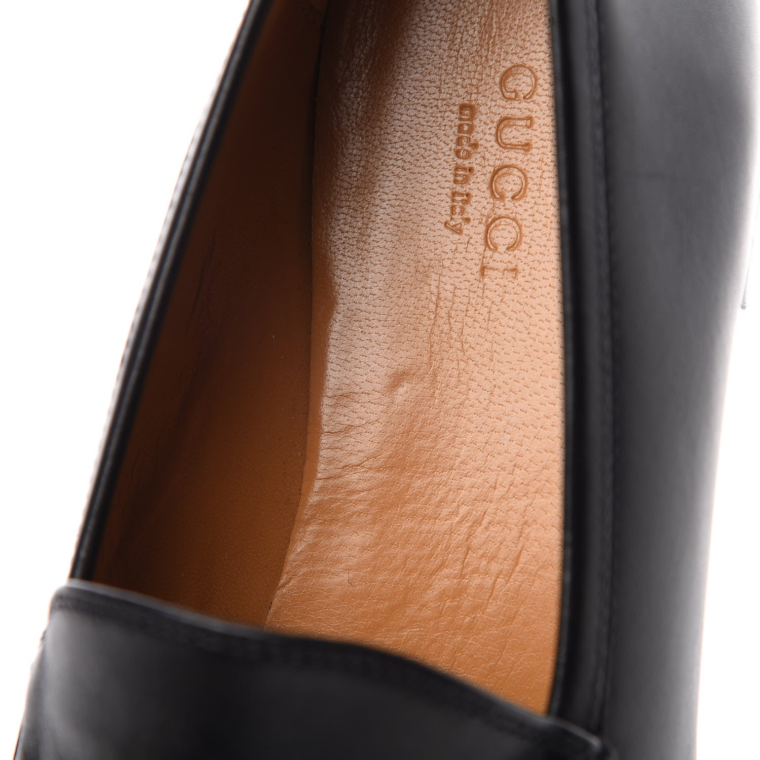 Gucci Calfskin Womens Jordaan Loafers 39.5 Black 10 of 12