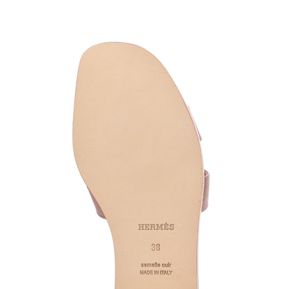 Hermes Epsom Oran Sandals 38 Rose Aube 9 of 12