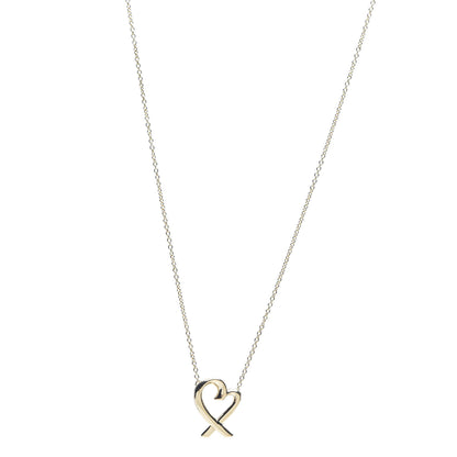 Tiffany 18K Yellow Gold Small Paloma Picasso Loving Heart Pendant Necklace 1 of 5