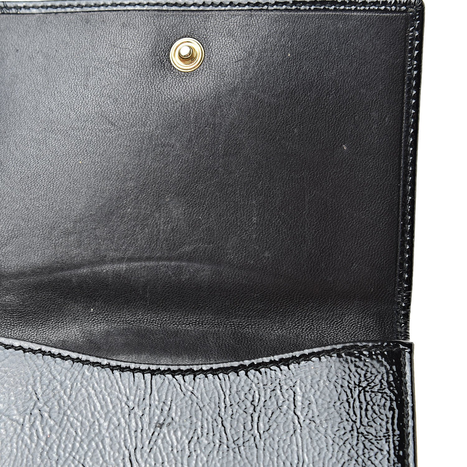 Saint Laurent Patent Y-Mail French Wallet Black 9 of 12