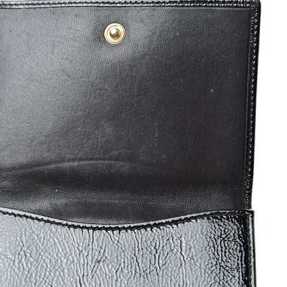 Saint Laurent Patent Y-Mail French Wallet Black 9 of 12