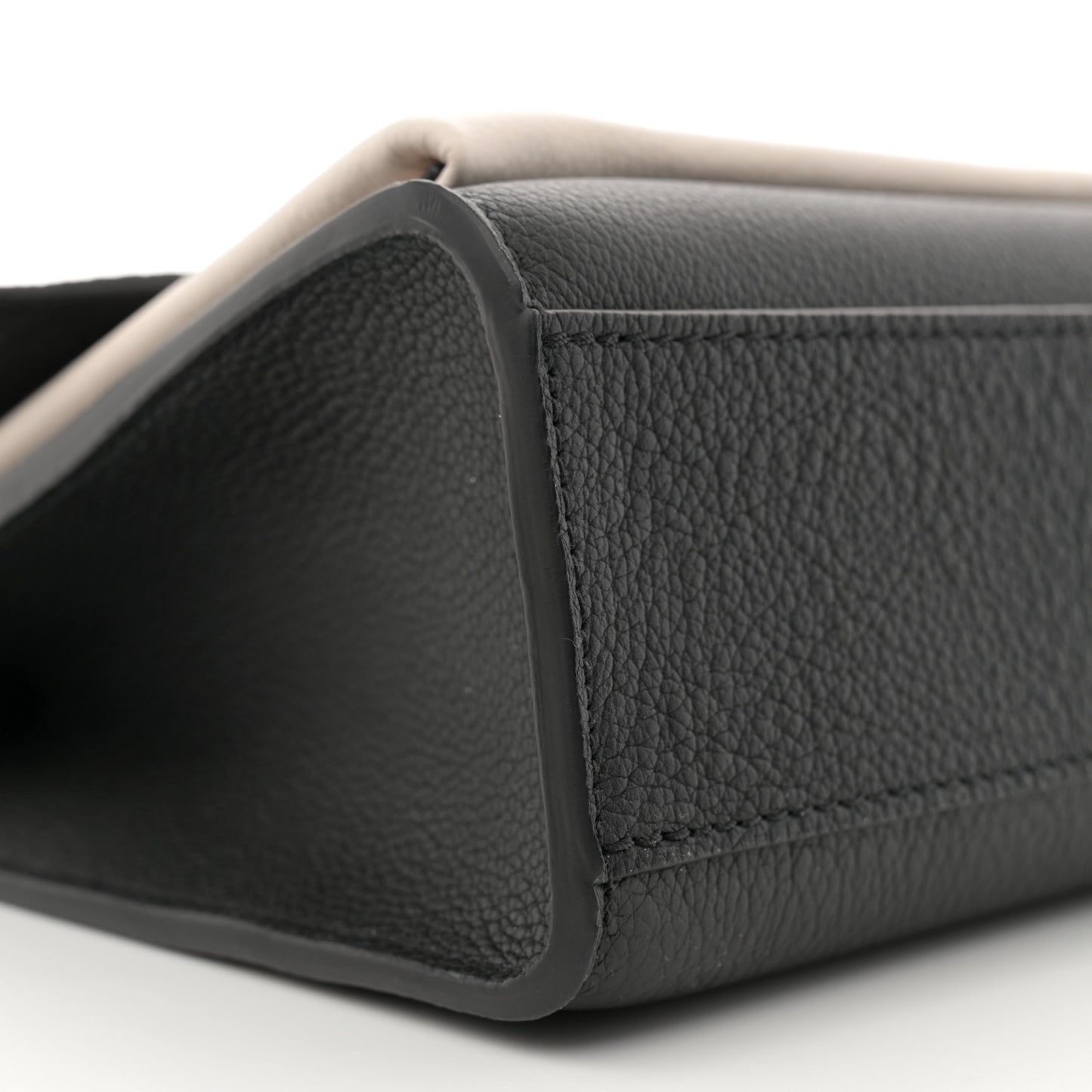 Soft Calfskin Mylockme Chain Bag BB Black Creme