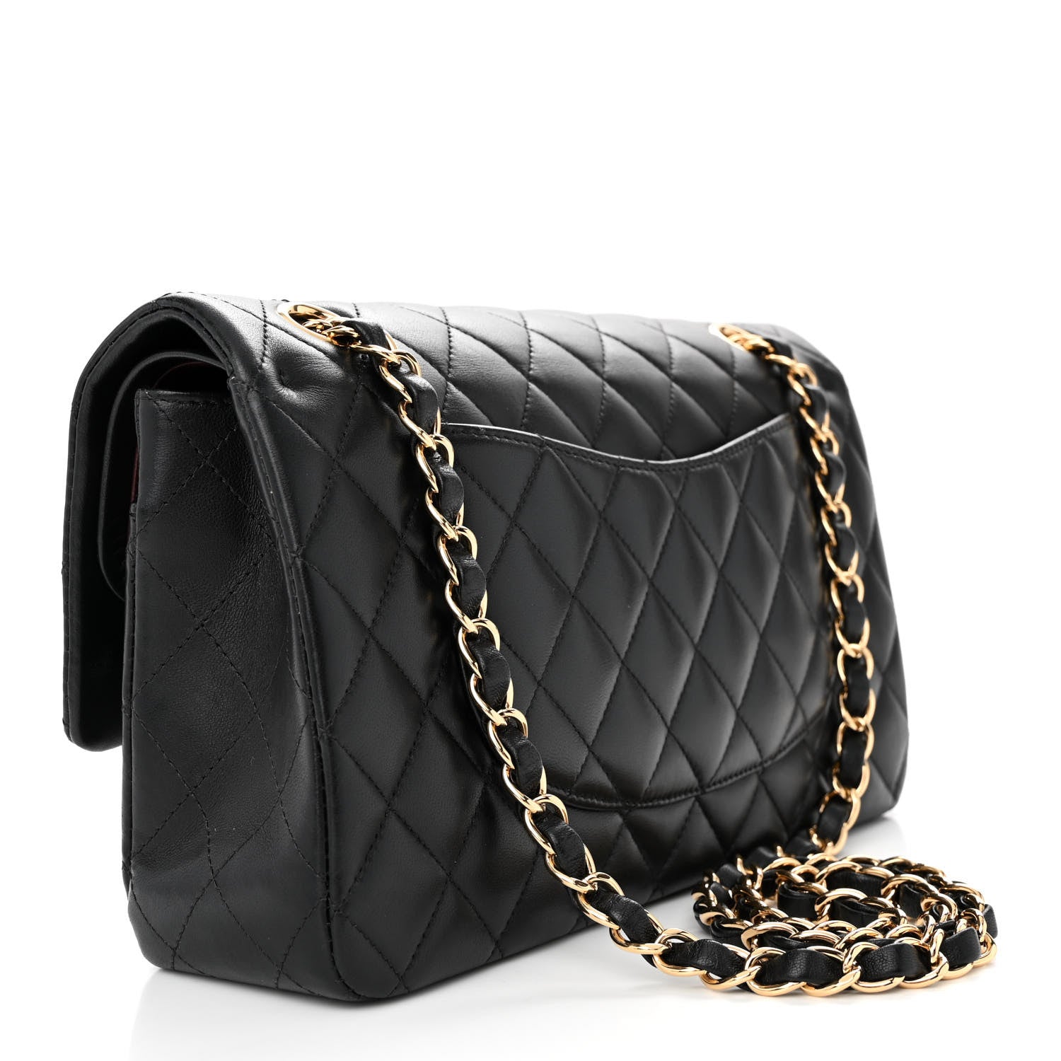 Chanel Lambskin Quilted Medium Double Flap Black 3 of 13