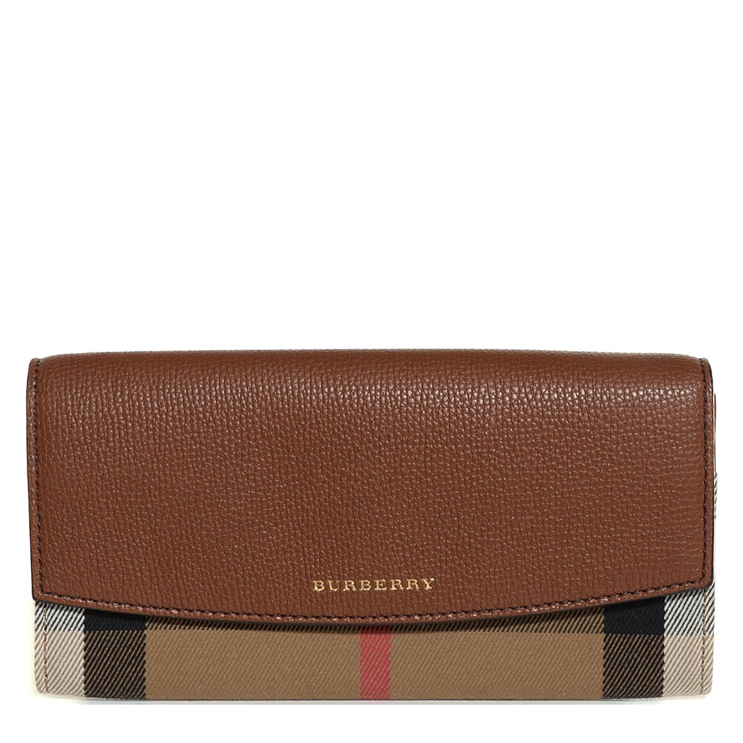 Calfskin House Check Continental Wallet