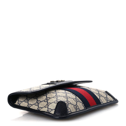Gucci GG Supreme Monogram Web Small Ophidia Belt Bag 90 36 Beige Navy 4 of 10