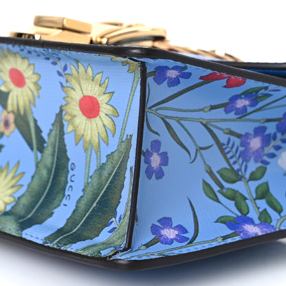 Gucci Shangai Calfskin Web New Flora Mini Sylvie Chain Shoulder Bag Azure 10 of 10