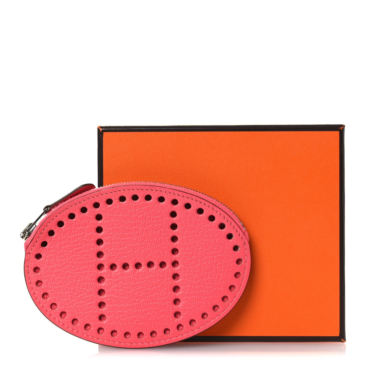 Hermes Chevre Mysore Evelyne Coin Purse Rose Lipstick 8 of 8