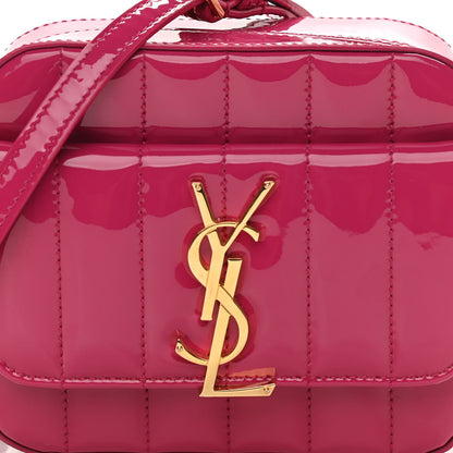 Saint Laurent Patent Matelasse Monogram Toy Vicky Camera Bag Bubblegum 10 of 10