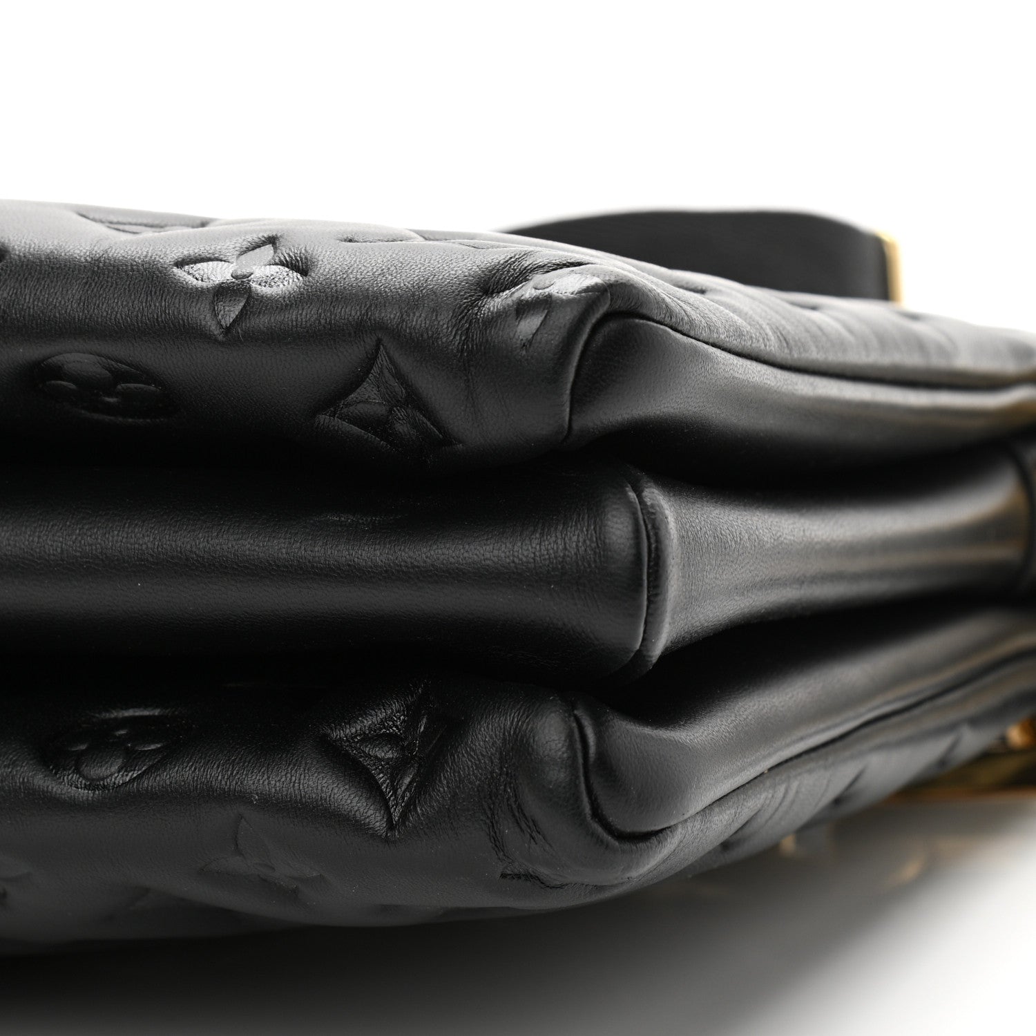 Louis Vuitton Lambskin Embossed Monogram Coussin MM Black 9 of 9