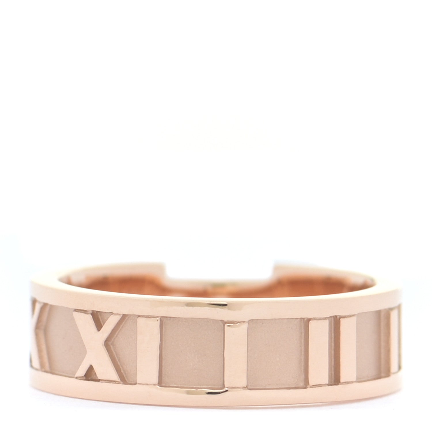 Tiffany 18K Rose Gold Diamond Atlas Ring 49 5 3 of 4
