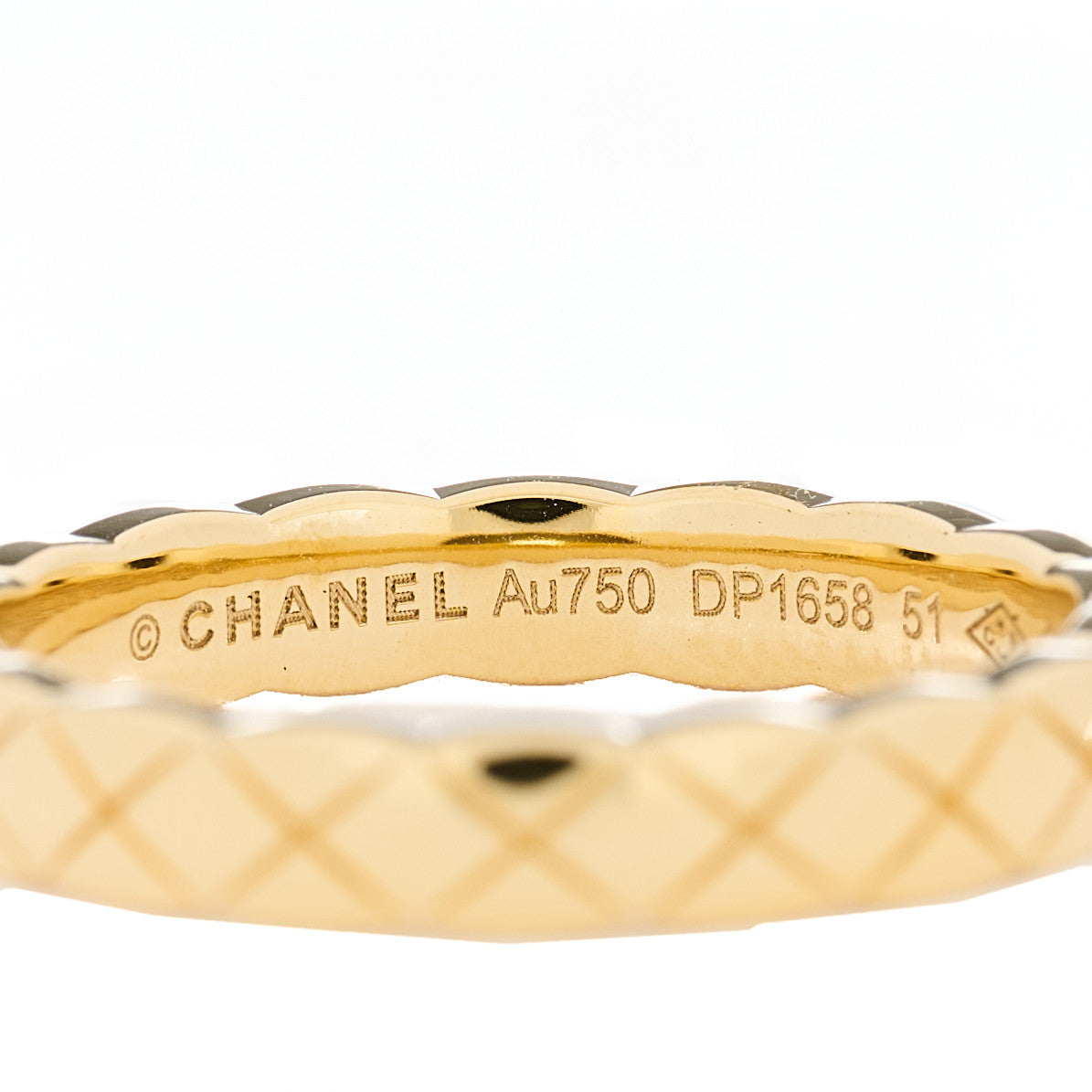 Chanel 18K Yellow Gold Mini Coco Crush Ring 51 5.75 5 of 5