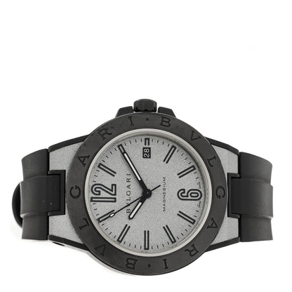Bulgari Ceramic Rubber 41mm Diagono Magnesium Automatic Watch Silver 2 of 5